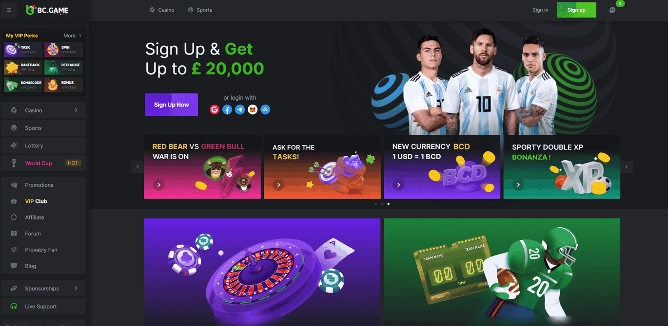 BC Game Lottery game Your possibility to succeed